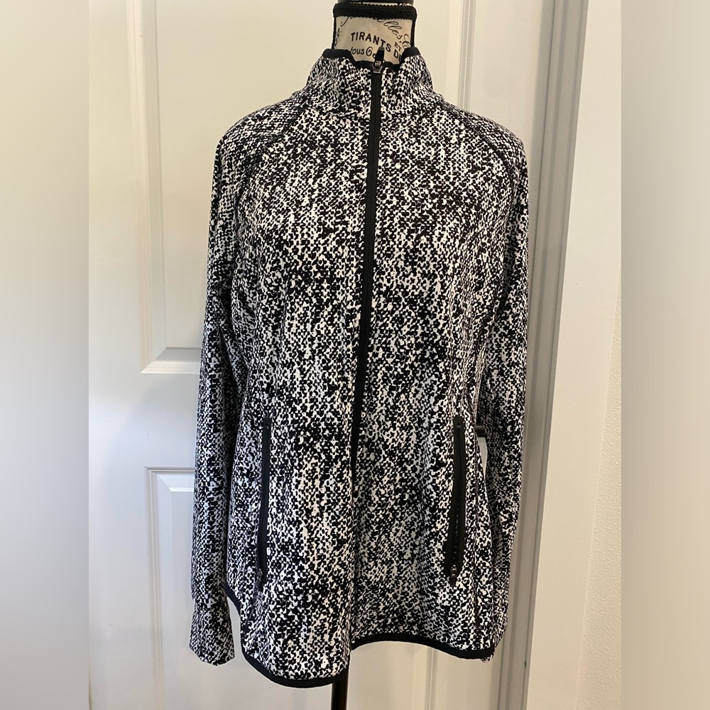 T By Talbots Performance Jacket - Black & White -… - image 4